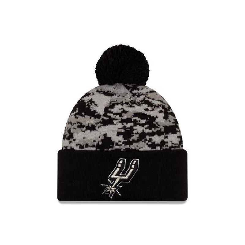 NBA San Antonio Spurs 2019 Authentics City Series Pom Knit (MAJ9077) - Black New Era Beanies